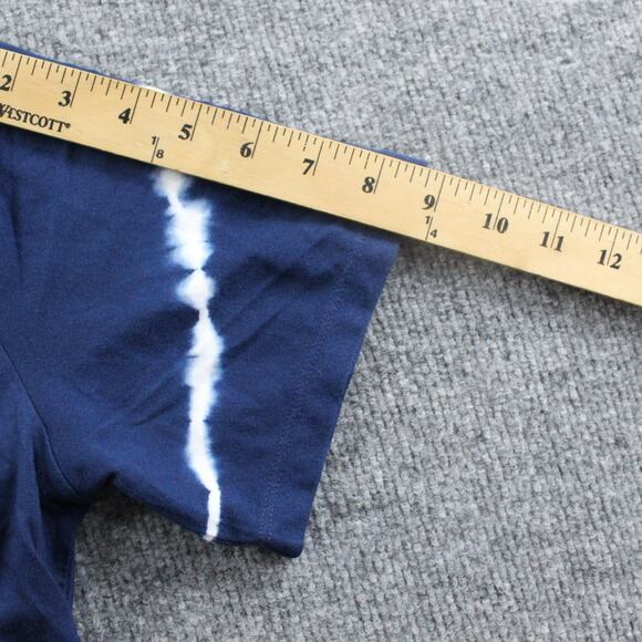 Johnny Was Calme Shirt Medium Collab Tie Dye Blue White Crewneck Casual Cool - Picture 5 of 7